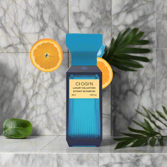 Parfum mixte Chogan 129 - Fragrance orientale et vanillée aux agrumes, ambre et musc blanc - Énergie et sensualité pour lui et pour elle