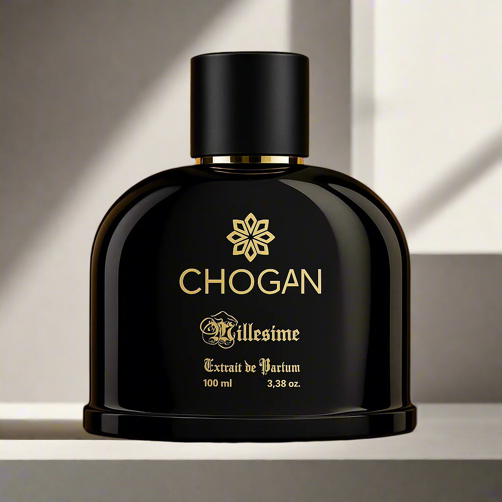 Flacon noir de parfum Chogan mixte, 100 ml, design sobre et élégant, extrait de parfum inspiré des grandes maisons